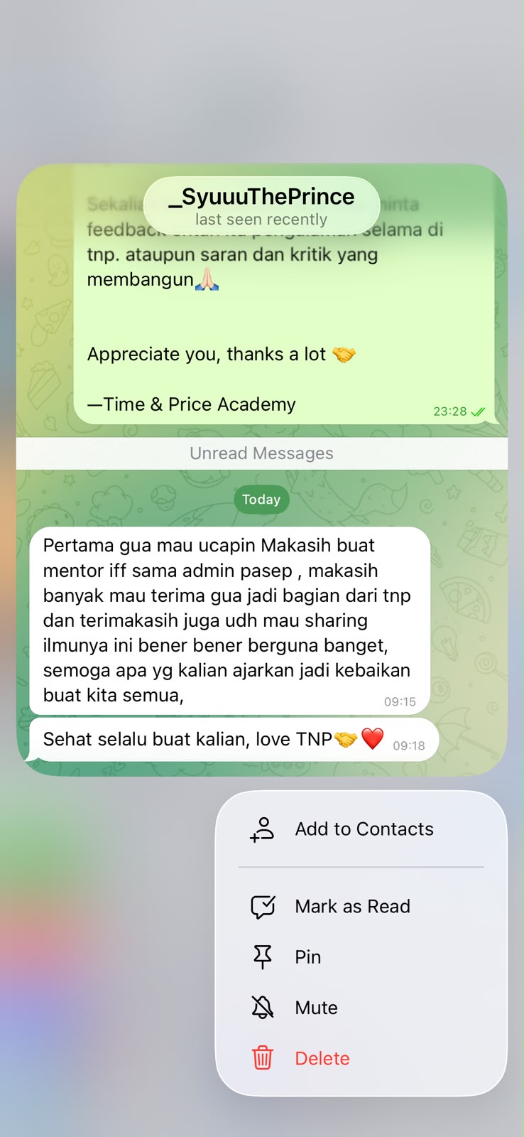 Testimoni member